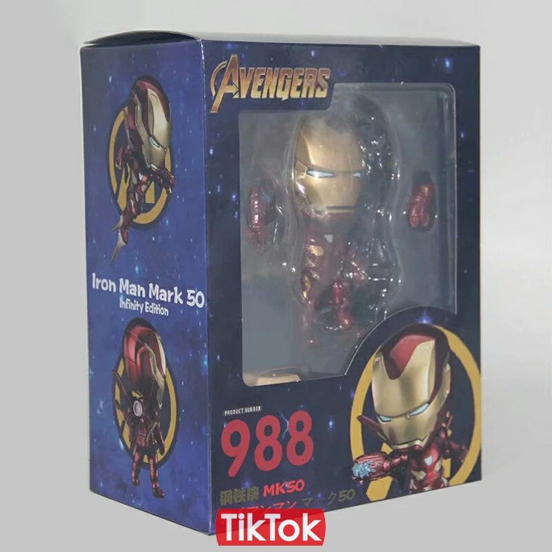 Nendoroid Мстители Endgame Железный человек Mk50 Ironman Mark50 988 мультяшная игрушка фигурка Модель Кукла подарок