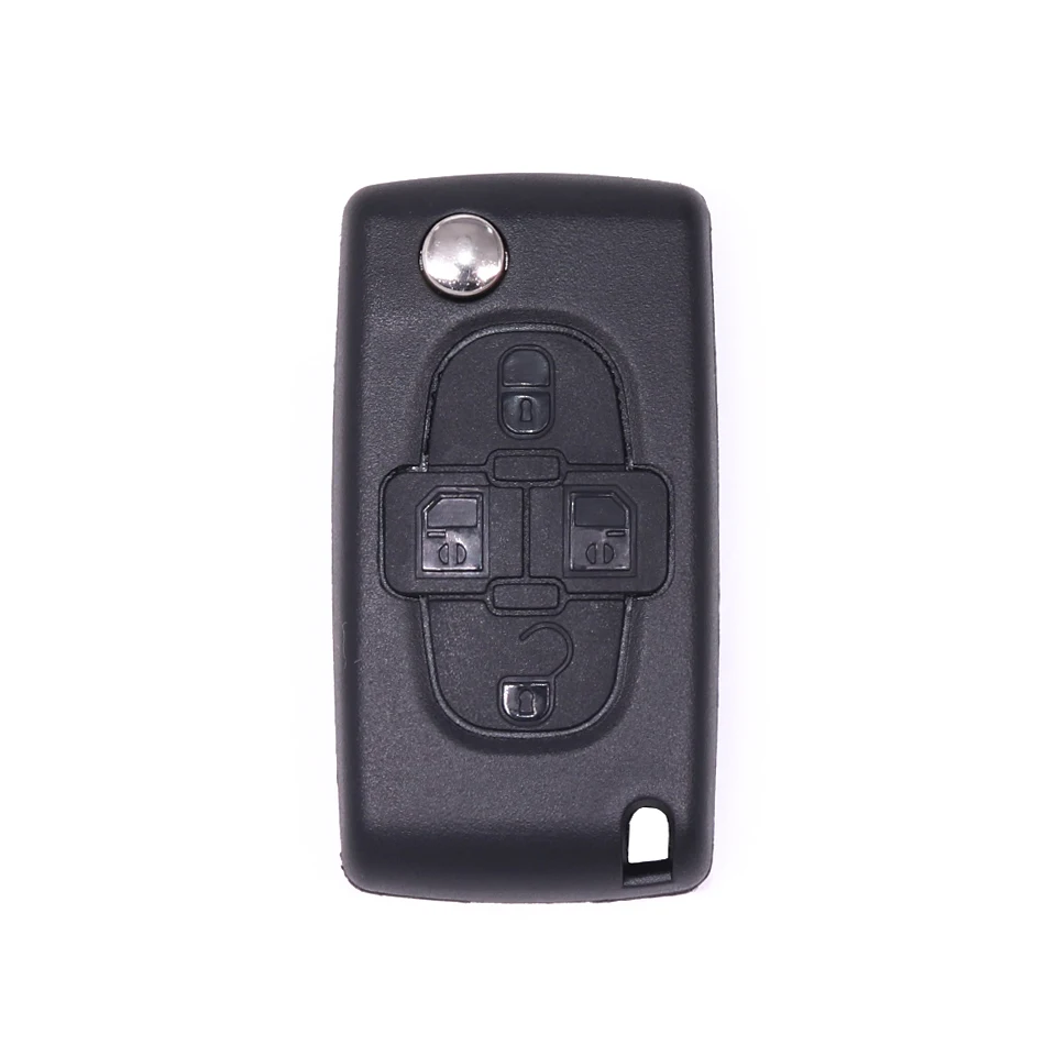 Автомобильный ключ 4 кнопки Флип складной пульт дистанционного ключа чехол