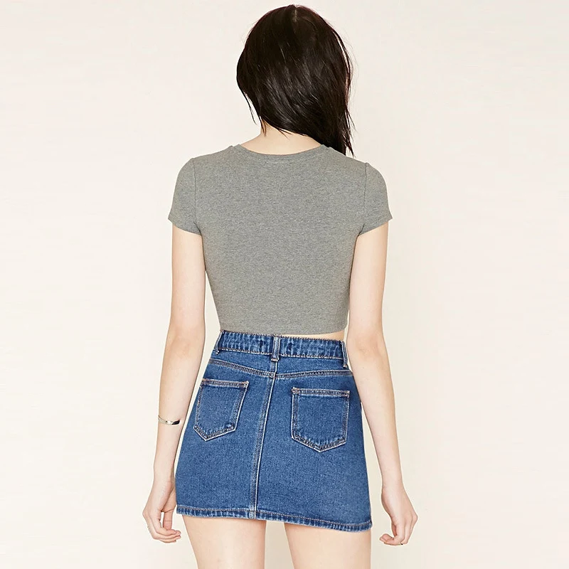 Летний Новый Мода Повседневная Письмо Печати Краткая Футболки С Коротким