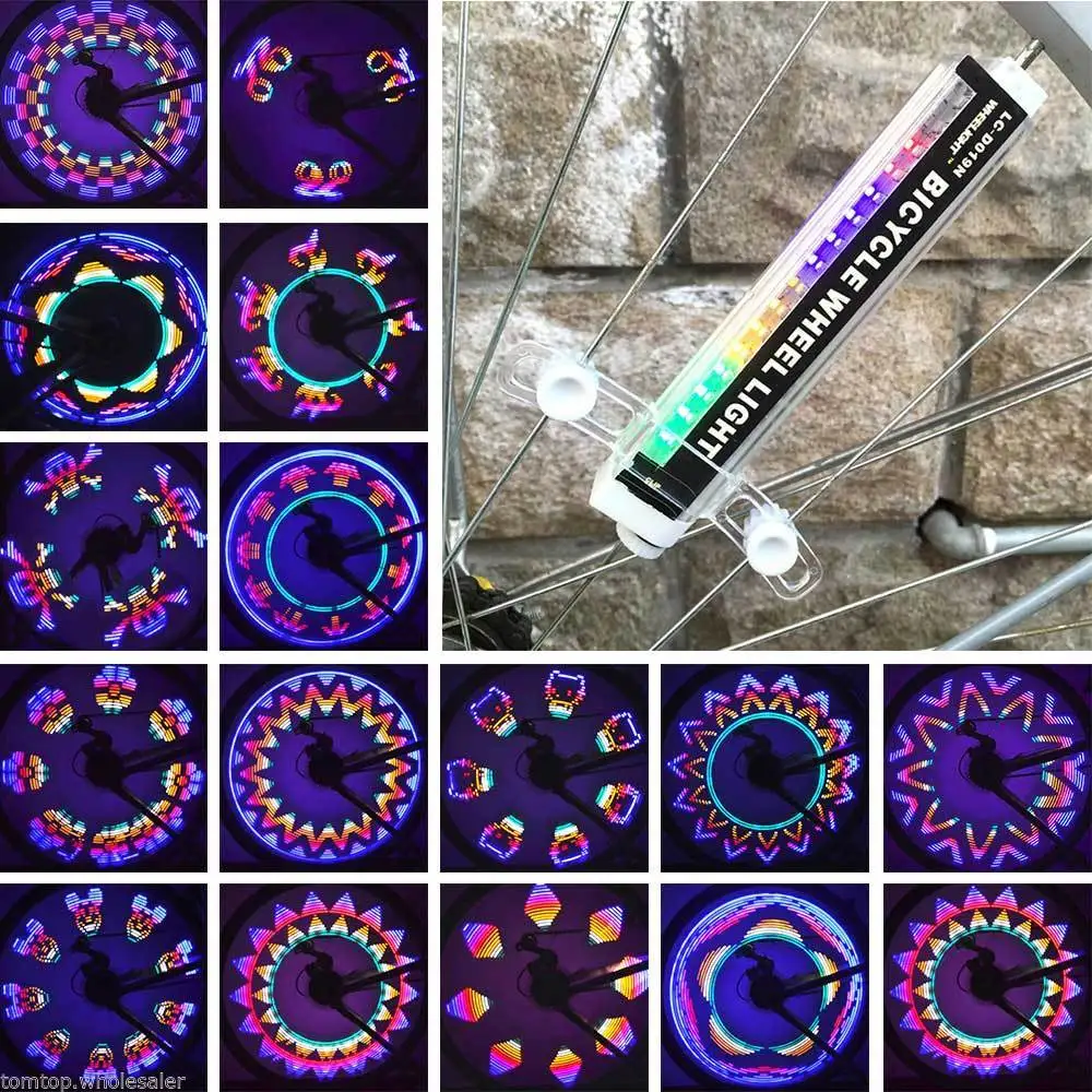 

42 Patterns Changable 16 Colorful LED Lights Bicycle Bike Cycling Wheel Spoke Light Lamp
