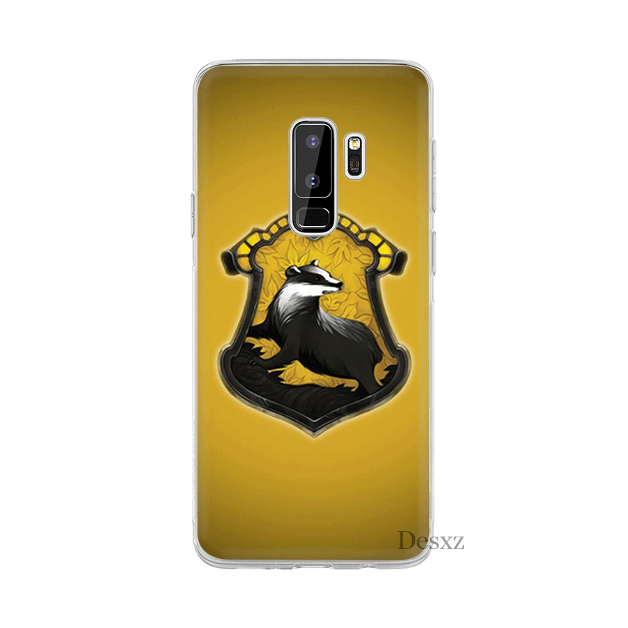 Чехол Hogwarts hufflepuff для Samsung M10 M20 M30 M40 S6 S7 Edge S8 S9 S10 Plus S10e Note 8 9 10 милый