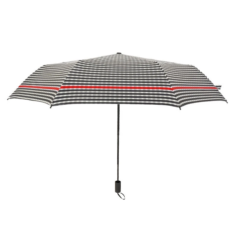 

British Style Rain Umbrella Vintage Sunny Rainy Black Coating 3Folding Umbrella Male Female Sunscreen UV Protection Sun Umbrella