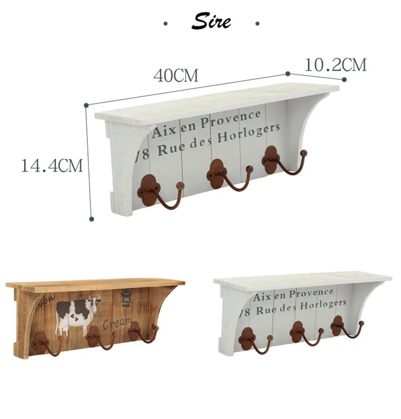 Настенная вешалка деревянная настенная полка для хранения простая маленькая