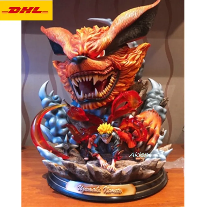2" Статуя Наруто Kurama бюст кьюби полноразмерный портрет Uzumaki Наруто GK фигурка Коллекционная модель игрушки коробка 55 см B1229