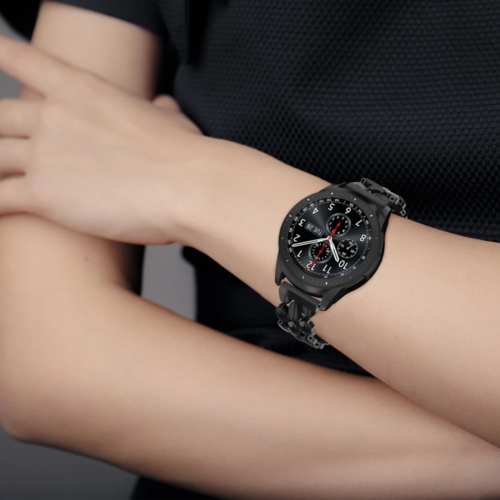 Металлический ремешок из нержавеющей стали для samsung Galaxy Watch 20 мм ремешок для gear S3 Frontier/Galaxy Watch Active 40 мм металлический ремешок