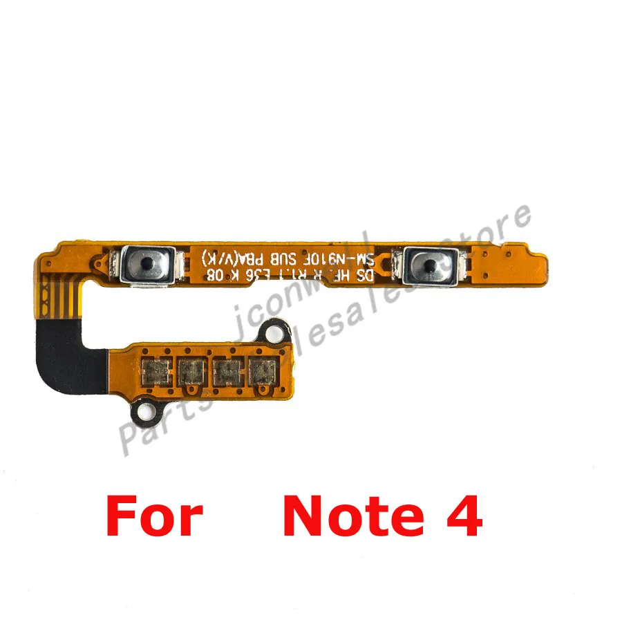 Фото Для Sam Note 4 N910 немой переключатель громкости вверх/вниз гибкий кабель сменная