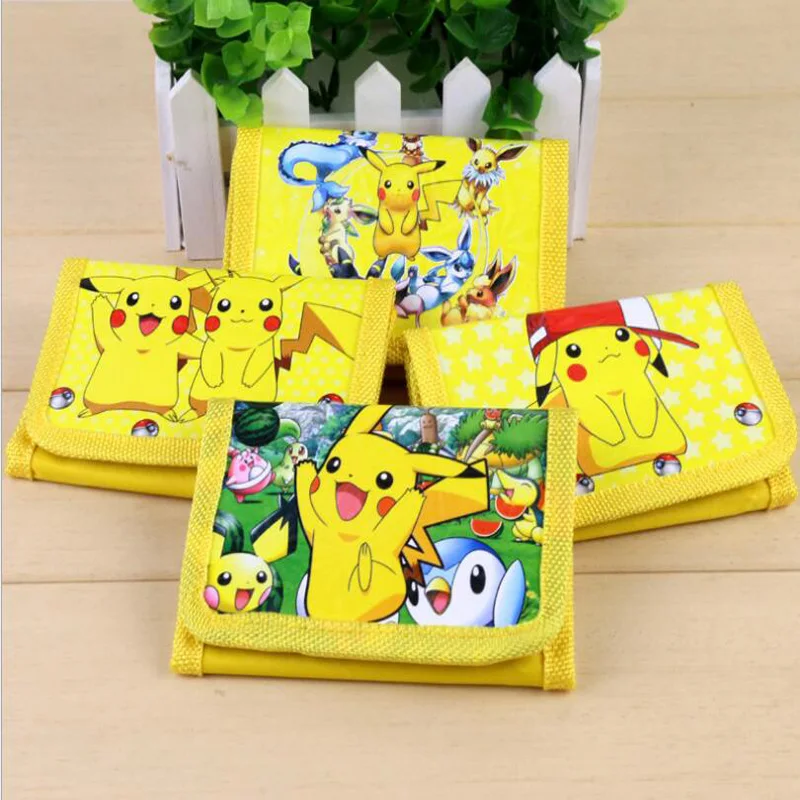 2 шт./лот Карманный Кошелек pokemon go с изображением Pokemon Pikachu складной короткий