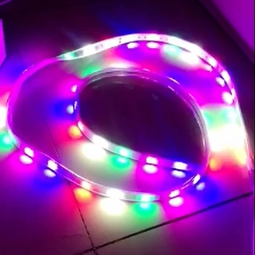Светодиодная гибкая лента 100 м/лот 220 В RGB IP66 5led s jump 2835 SMD для украшения дома +