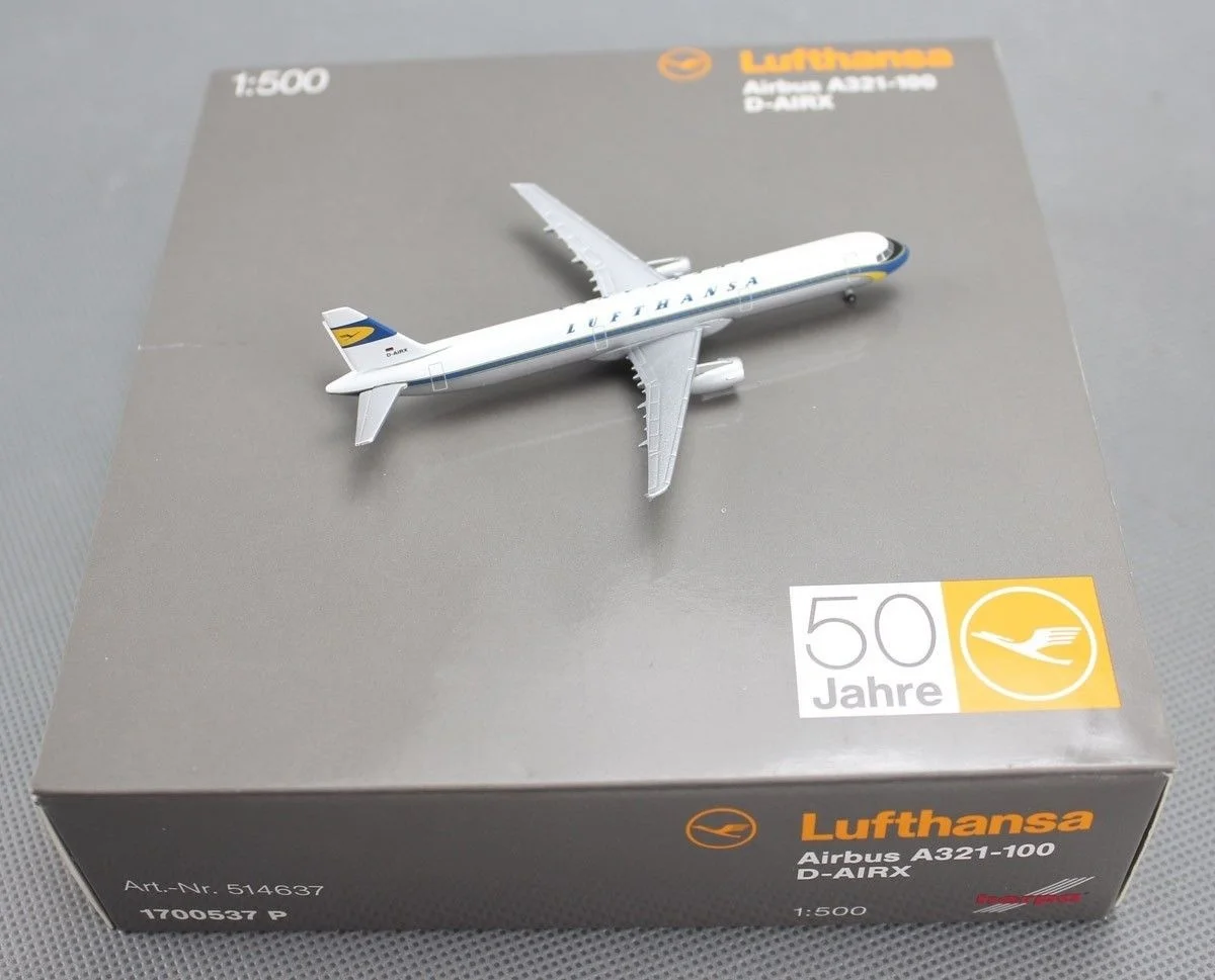 1:500 Пособия по немецкому языку Lufthansa A321 100 D AIRX 50 Jahre с трёхмерными чертёжами|aircraft
