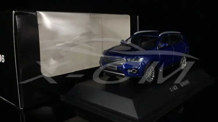 Литая под давлением модель автомобиля Great Wall все новые Haval H6 1:43 может отодвинуться(синий)+ маленький подарок