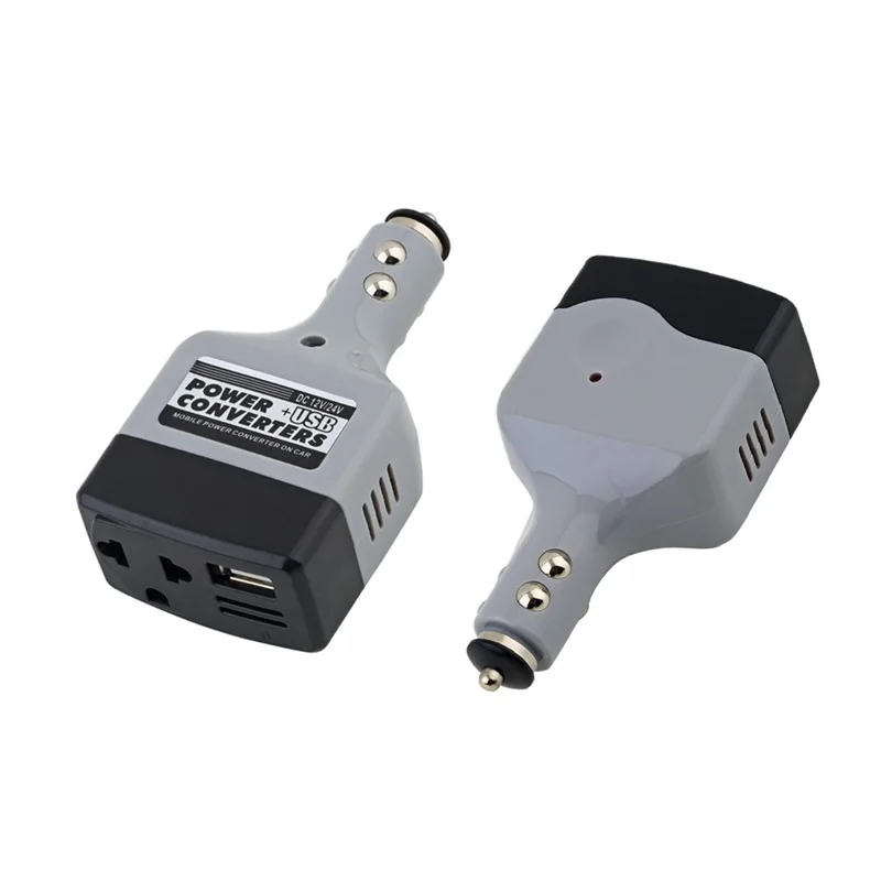 DC 12 V/24 V к AC 220 V Автомобильный USB Мобильный преобразователь питания переходник Инвертор Трансформатор для автомобиля Зарядные устройства для мобильных телефонов