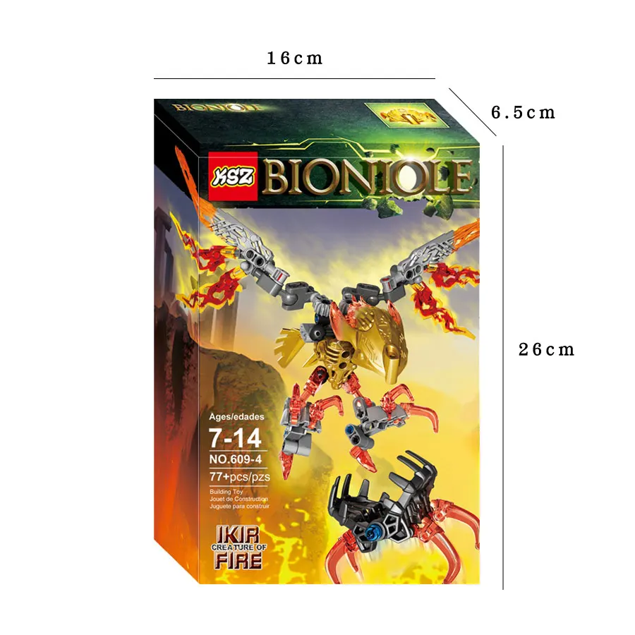 Reedcall 77 шт Bionicle Ikir Creature of Fire 71303 игрушка совместимая с Legoings строительные игрушки |