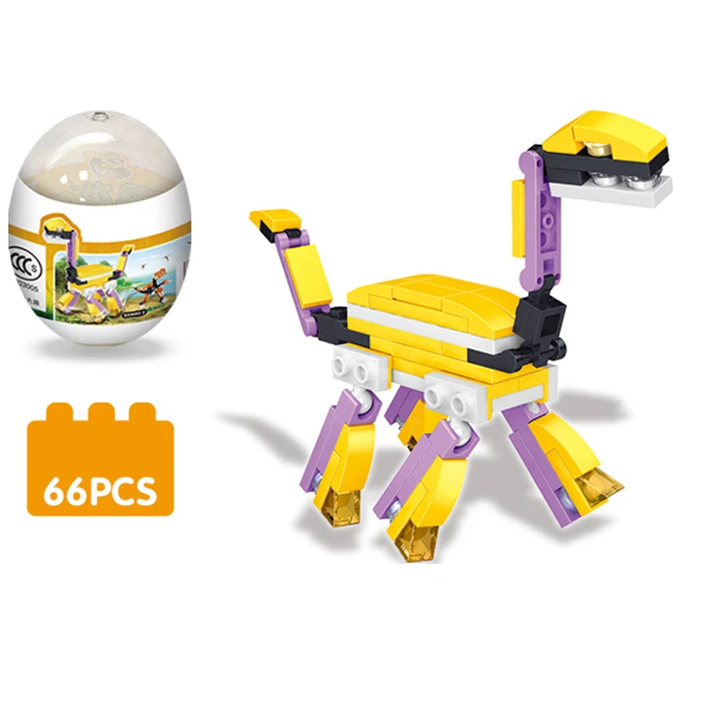 Конструктор строительные блоки кирпичи техника автомобиль динозавр Юрского