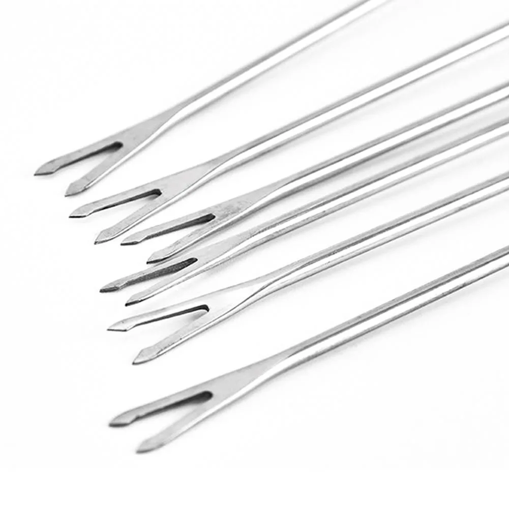 6pcs Portable Heat Resistant Handle Barbecue Fork Lengthen Fruit Professional Chocolate Outdoor Camping Cheese Stainless Steel | Дом и сад