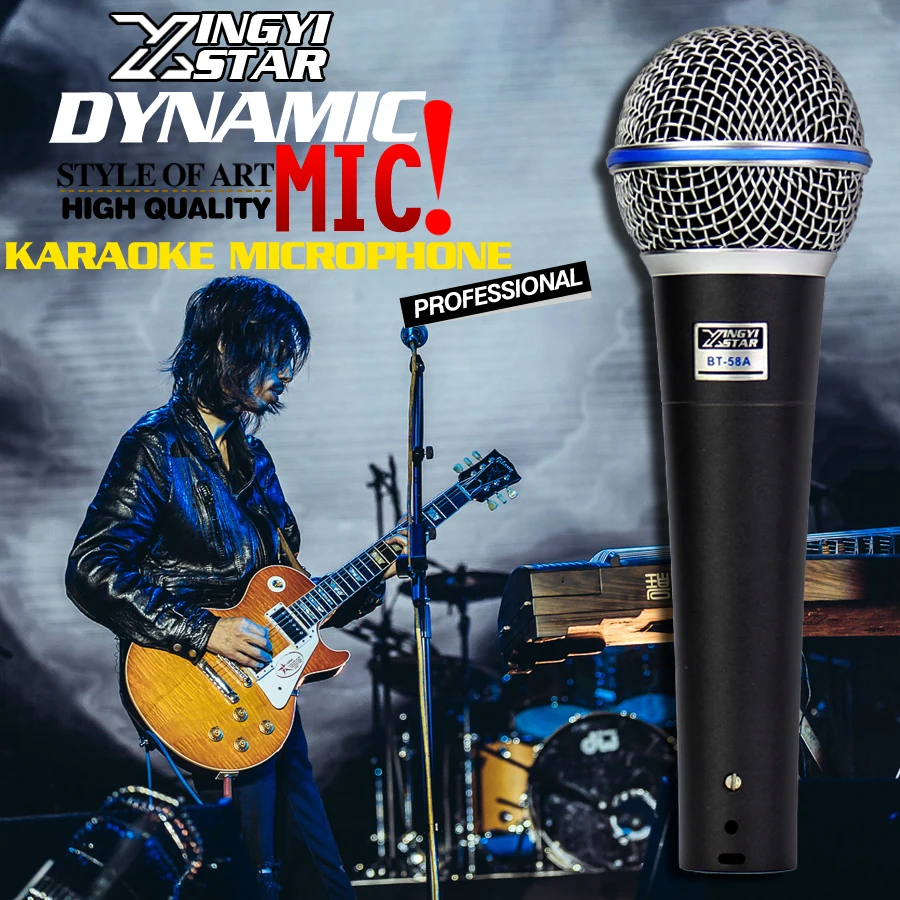 BT58A Professional Cardioid Vocal Dynamic Mic Handheld Karaoke Microphone 3.5mm Jack Mike For Beta58A BETA 58A 58 A Singer Sing