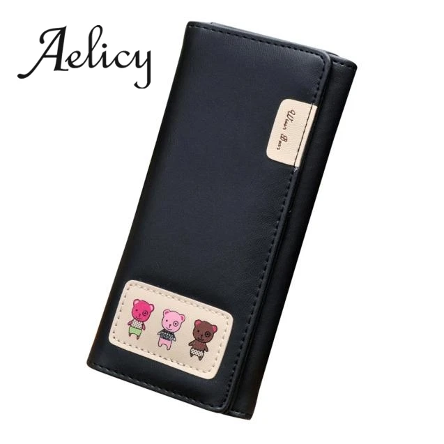 Aelicy, Длинный кошелек с рисунком для девочек, двойной кошелек, женская кожаная сумка для денег, женский клатч для телефона, Женский кошелек, сумка для карт, Feminima Bolsa