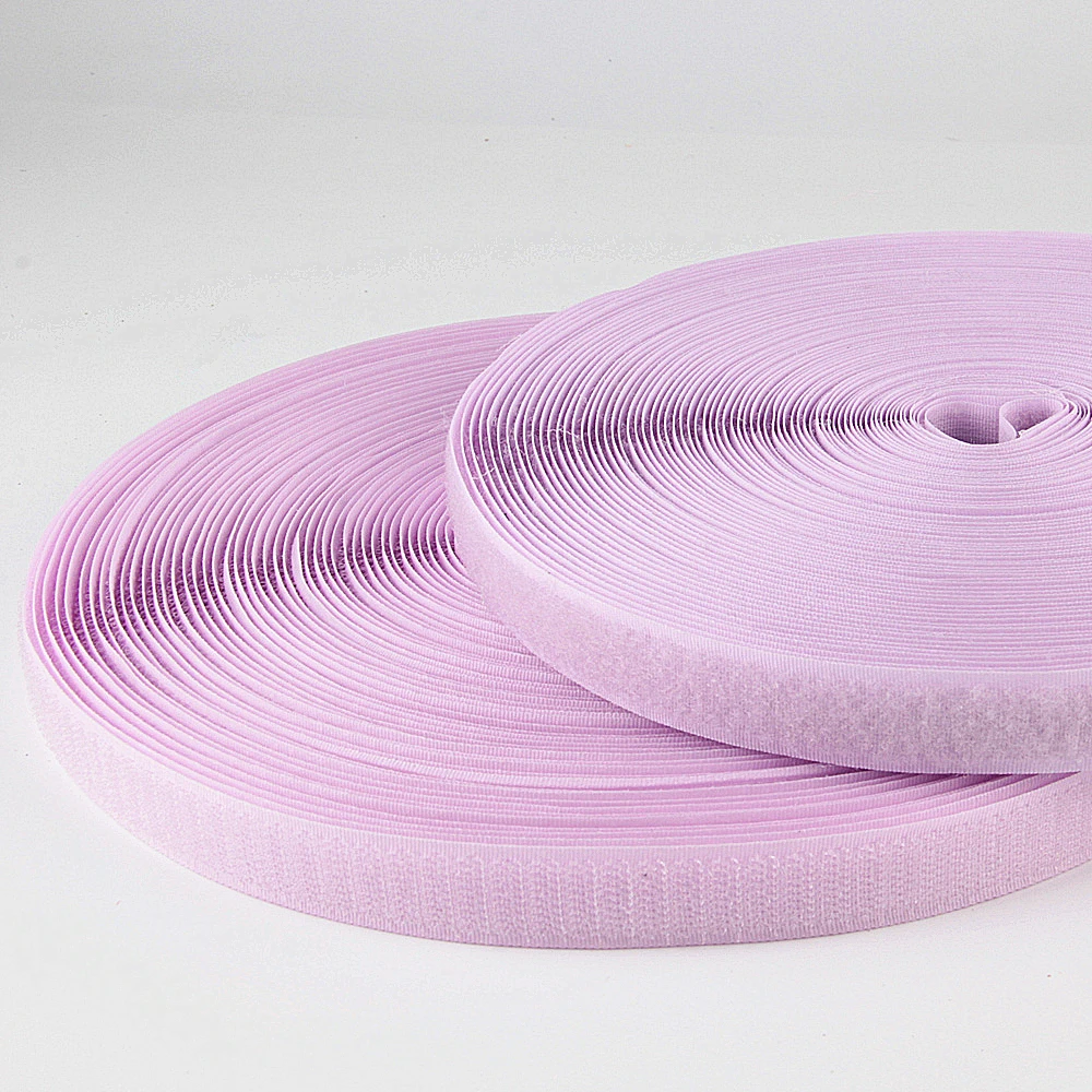 light purple 2 рулона 5 м черный крючок и петля не самоклеющиеся нейлон Смешанная текстильная застежка с наклейками аксессуары для шитья одежды волшебная лента - Цвет: light purple