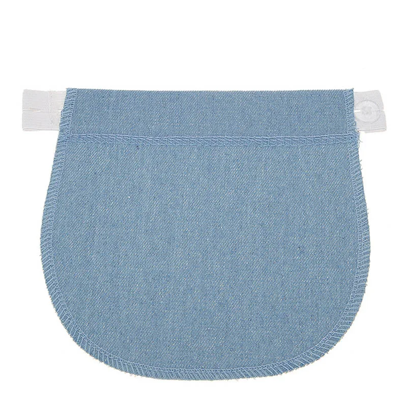 Light blue Пояс для беременных, мягкий Регулируемый эластичный пояс, удлиняющий пояс, свободные штаны с пуговицами для мам - Цвет: Light blue