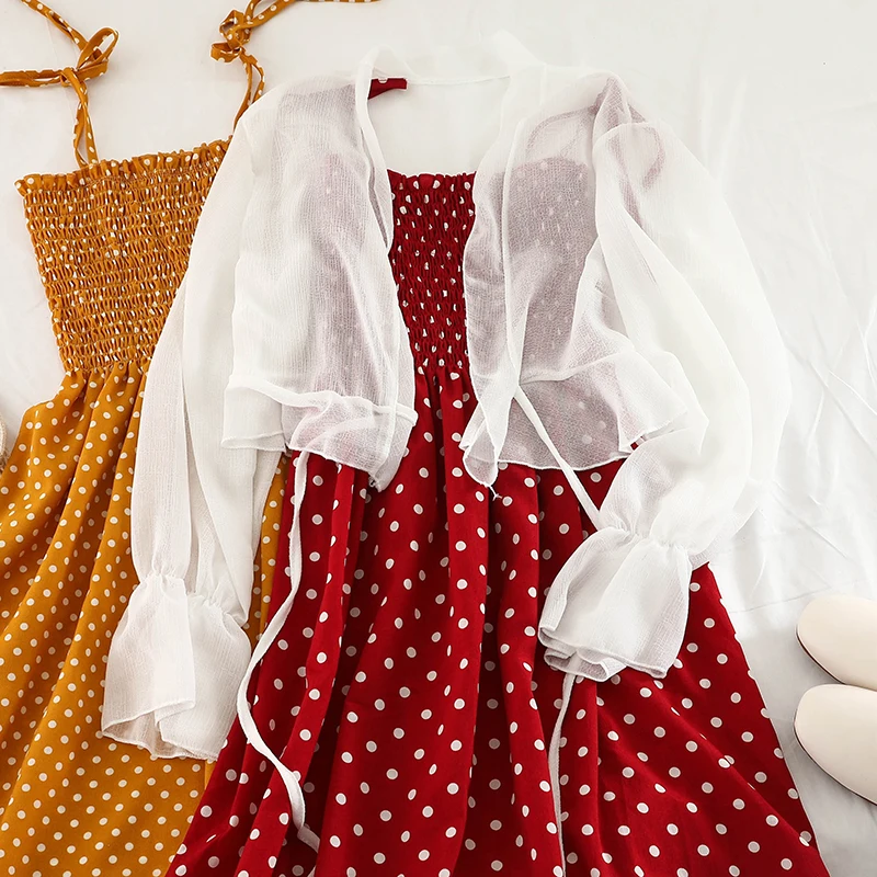 Новинка 2019 модная женская блузка рубашка весенняя на бретелях шифон короткий