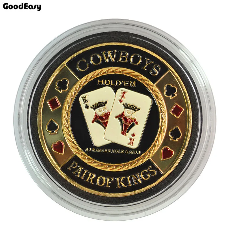 Защита для покерной карты металлический жетон монета с пластиковой крышкой