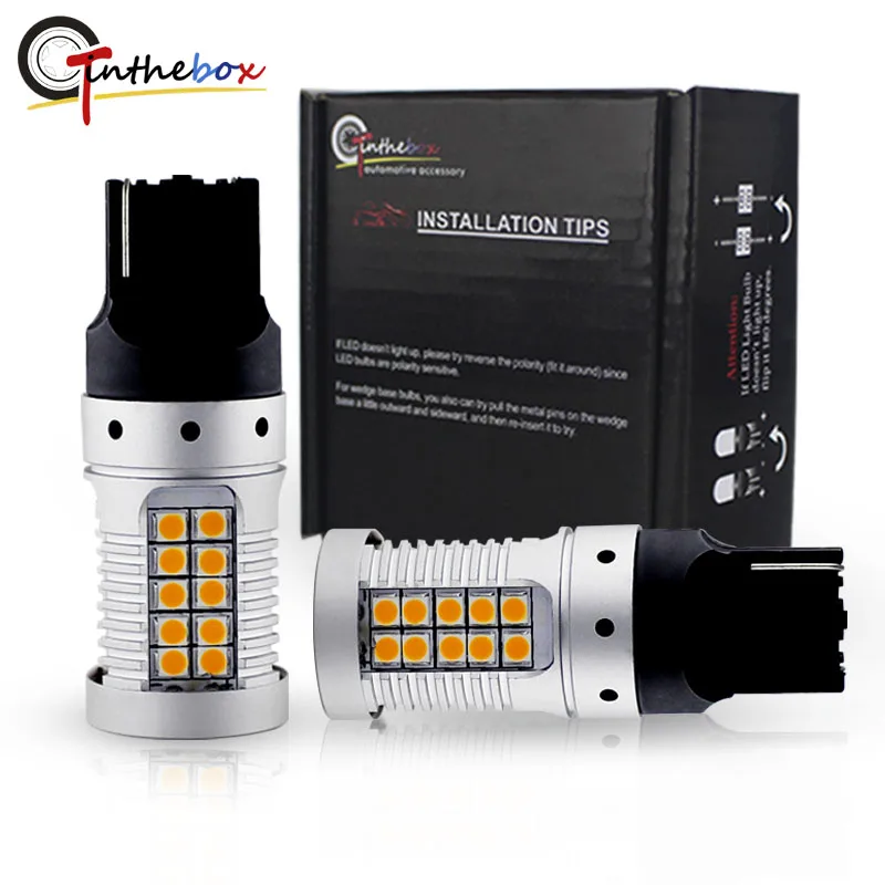 Светодиодные стоп сигналы Gtinthebox 7440 led w21w T20 canbus для поворотников мотоциклов или
