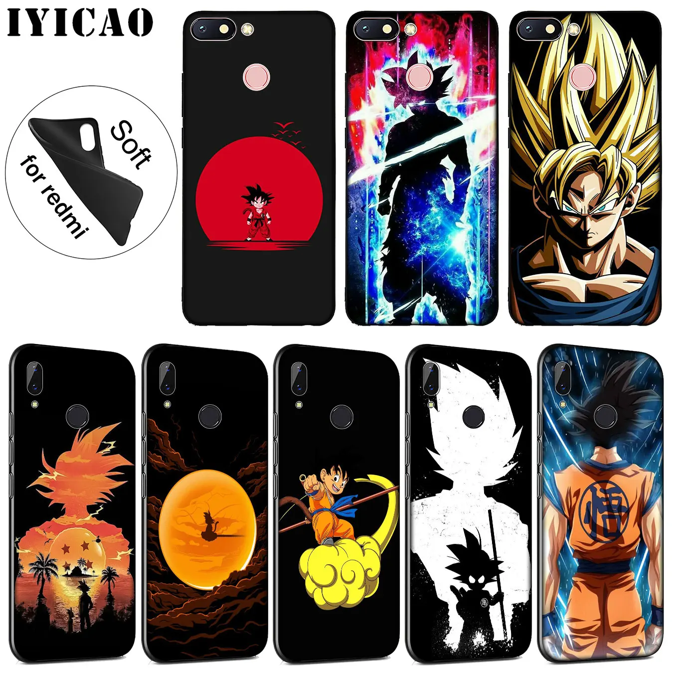 IYICAO Dragon Ball Son Goku DragonBall z Soft Silicone Case for Xiaomi Redmi K30 K20 8A 7A 6A 5A S2 GO Note 8 8T 7 5 6 Pro |