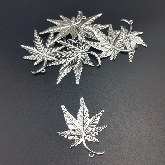 rhodium 20pcs 20 шт оптом 33х41 мм филигранная ветка лист ремесла украшения фурнитура ювелирные аксессуары бронзовые тона украшения - Цвет: rhodium 20pcs