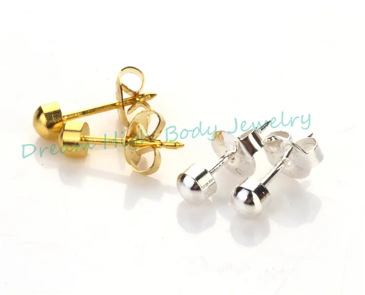 Серьги-гвоздики Для Пирсинга Ушей 4 мм | Украшения и аксессуары