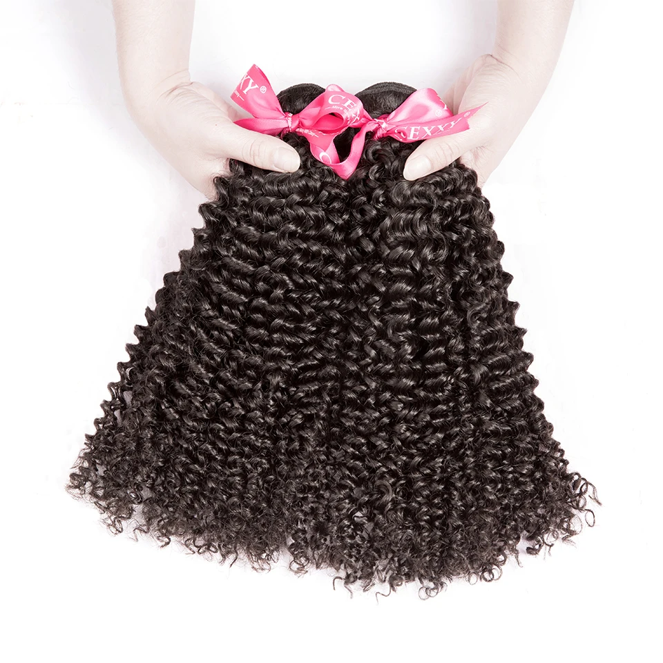 CEXXY девственные волосы перуанские накладные пучки кудрявые вьющиеся 1 шт.