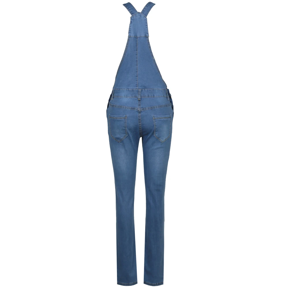 Модные женские джинсовые брюки в Корейском стиле комбинезоны рваные Стрейчевые