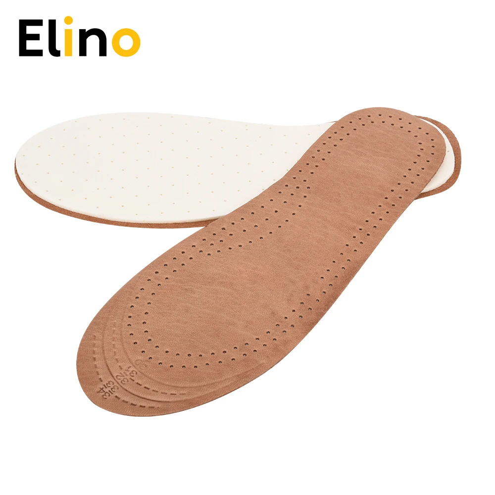 

Elino Children Leather Insoles Sheepskin Comfortable Shoe Pads Full length Insert Foot Cushion for Boots Sneakers Kids Insoles