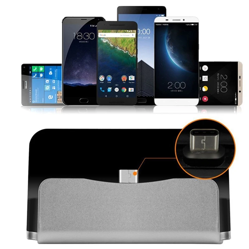 Pushingbest Тип usb C зарядная станция для samsung GALAXY Note 7/huawei P9/Xiaomi 5 M5 4/Lumia 950 док-станции