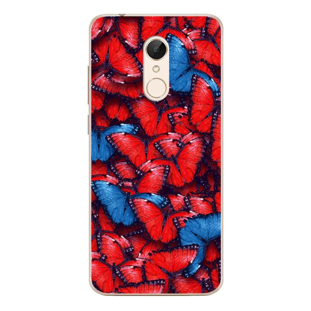 For Xiaomi Redmi 5 Case Cover 5.7&quot Soft TPU Silicone Popular Cute Color Shiny Dreamy Butterfly Flower Painted Protect Phone |