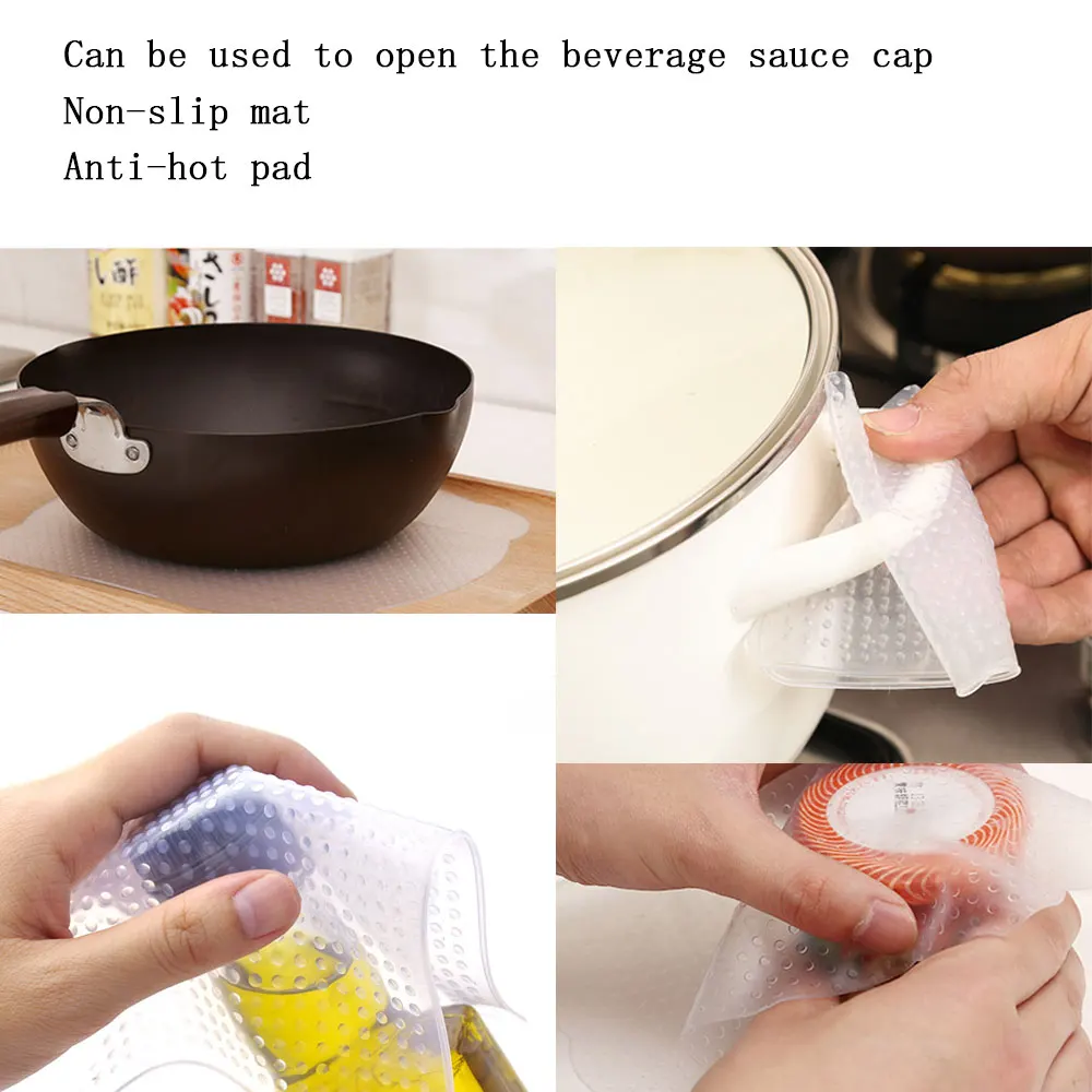 4 шт. многофункциональная пластиковая липкая пленка для хранения еды|multifunctional