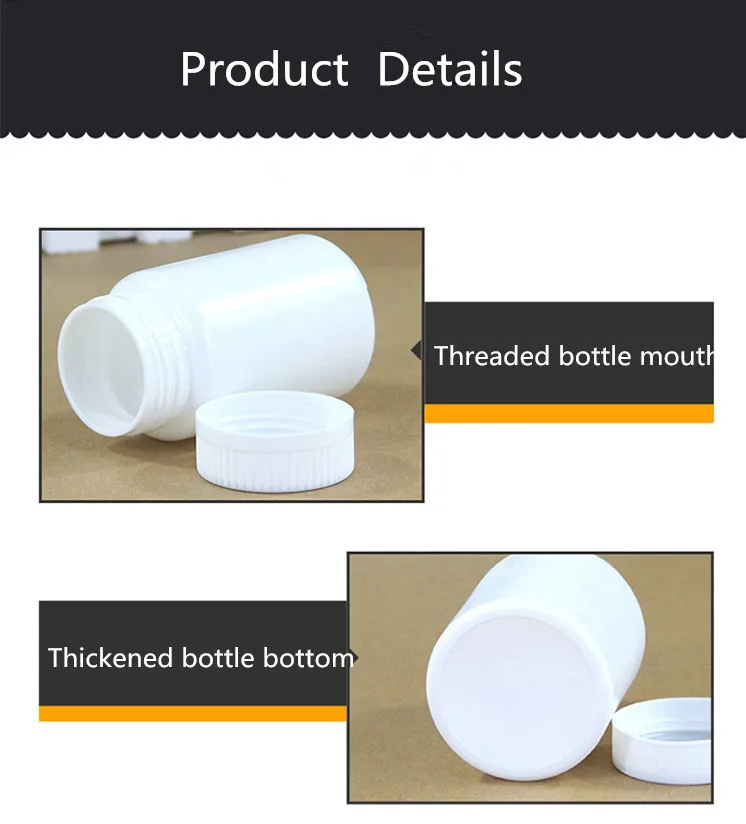 100 шт./компл. оптом HDPE пластиковые бутылки для хранения лекарств 150 мл таблетки капсулы Твердые упаковочные контейнер с винтовой крышкой