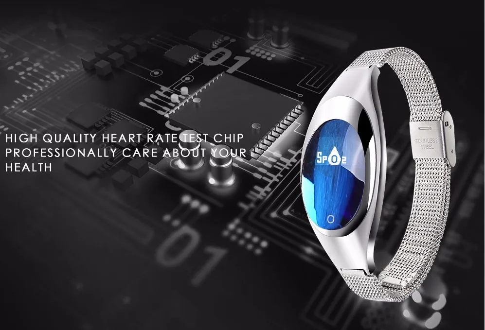 Смарт-часы Z18 подарок на День святого Валентина для женщин кровяное давление и кислород крови и сердце rateMonitor Смарт-часы-браслет шагомер pk S3 H8
