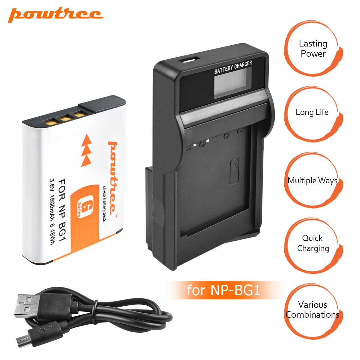 1X NP-BG1 FG1 NP BG1 Battery+LCD USB Charger for SONY Cyber-shot DSC-H3 DSC-H7 DSC-H9 DSC-H10 DSC-H20 DSC-H55 DSC-H70 Camera L20 |