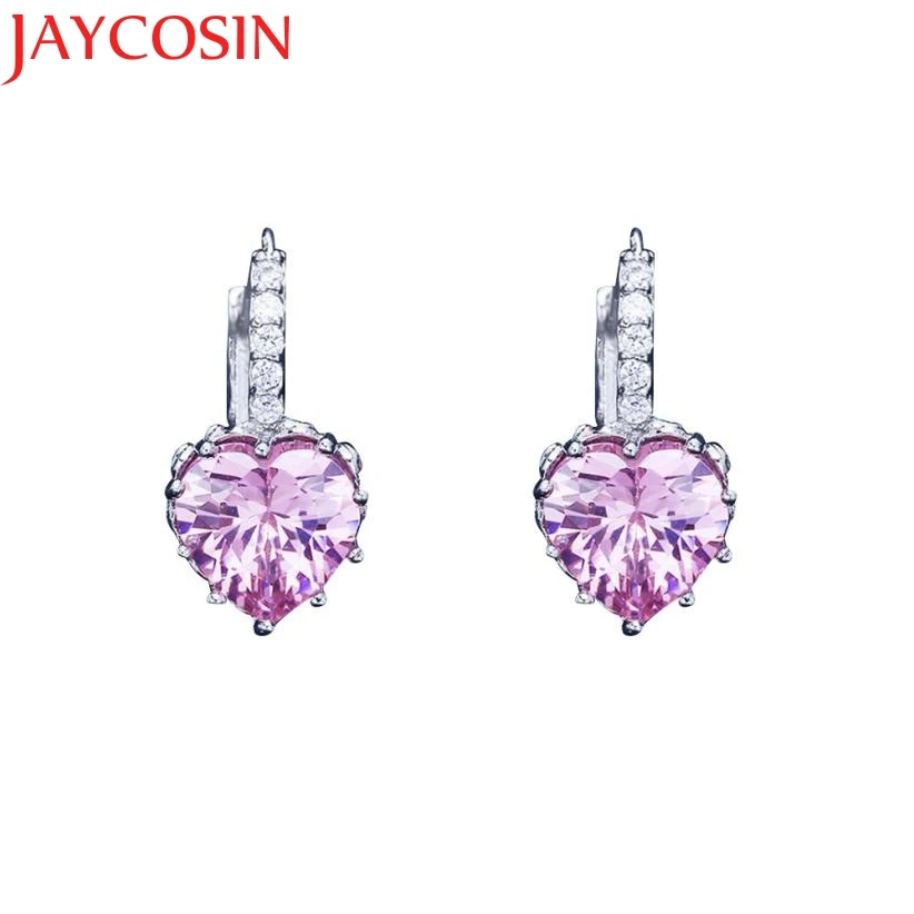 earring Women's Zircon Inlaid Earrings Love Ear Studs Ornament Jewellery earrings 2018 0713 | Украшения и аксессуары