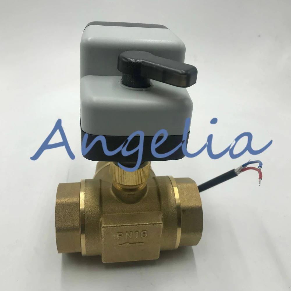 AC110-220V (универсальный) G11/4 &quotBSP DN32 латунный 3-ходовой ручной и автоматический