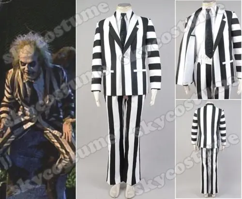 Костюм для косплея на Хэллоуин от Beetlejuice костюм Блейзер брюки рубашка галстук