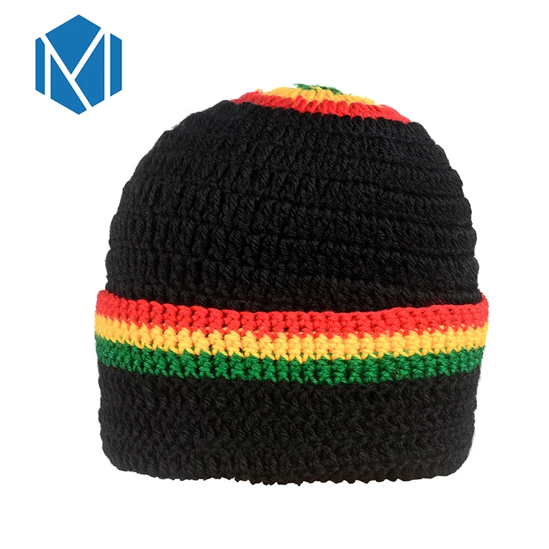 Мужская вязаная шапка MISM в радужную полоску стиле хип хоп|Мужская Skullies & шапочки| |
