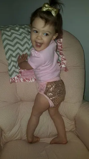 Детские золотые блестящие шаровары шорты на день рождения подгузник чехол для