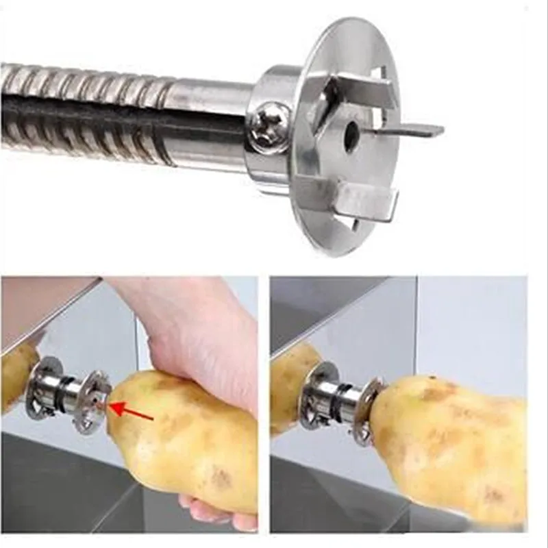 220V Коммерческая электрическая машина для нарезки картофеля автоматический