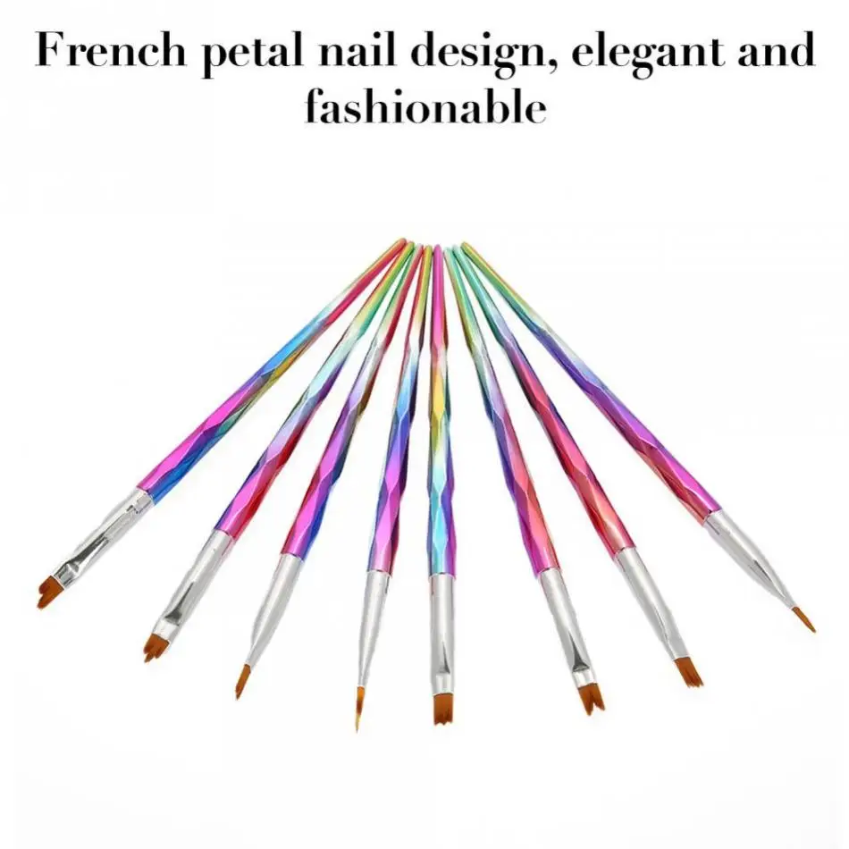 8 шт Nail Art французский кисти Маникюр Ручка лепесток картина для художественного