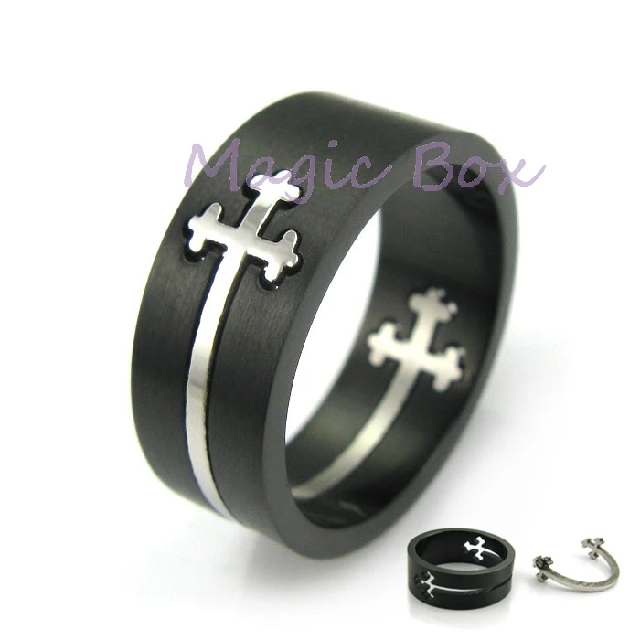 Кольцо из нержавеющей стали с черным покрытием для мужчин и женщин | Украшения