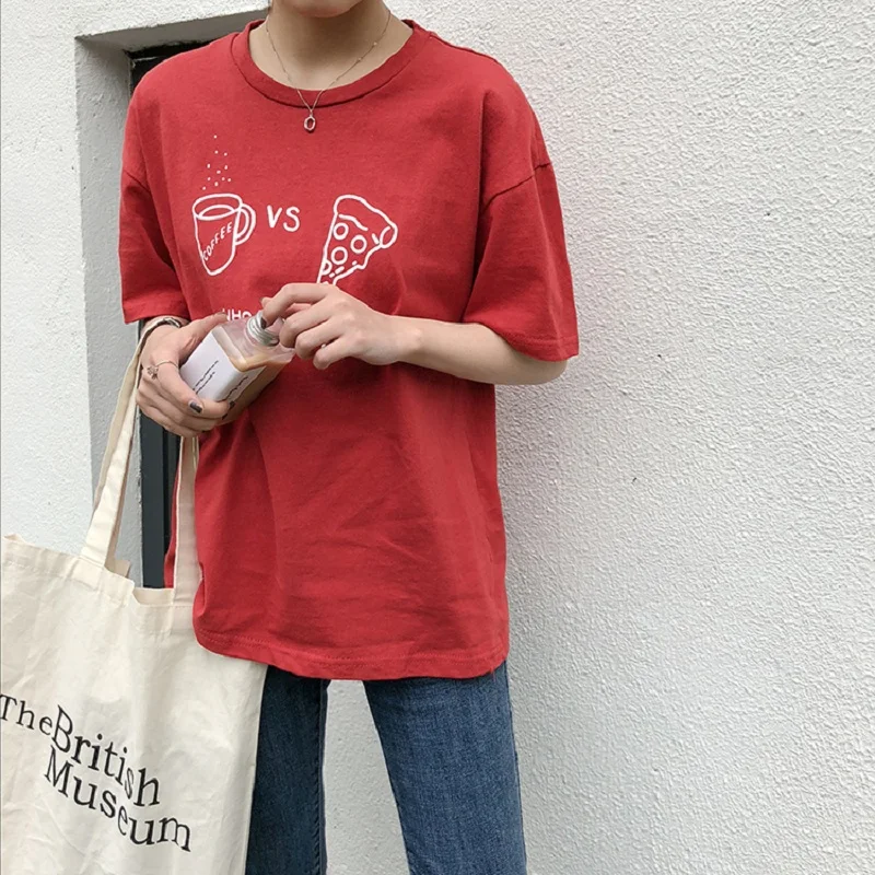 Harajuku Письмо печати плюс Размеры Повседневное Для женщин футболки 2018 летняя
