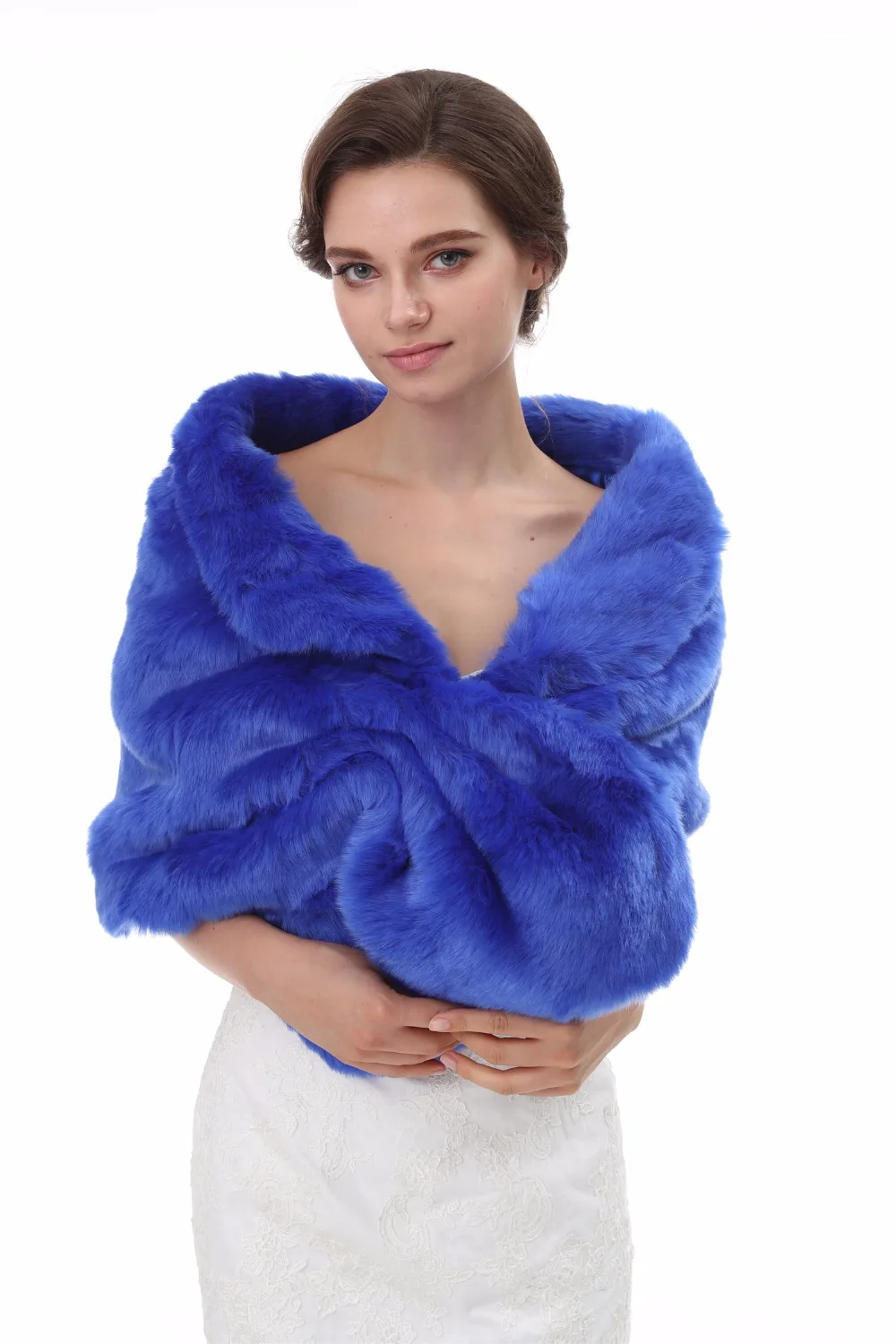 JaneVini Высококачественная свадебная шаль меховое Болеро для женщин зимняя накидка