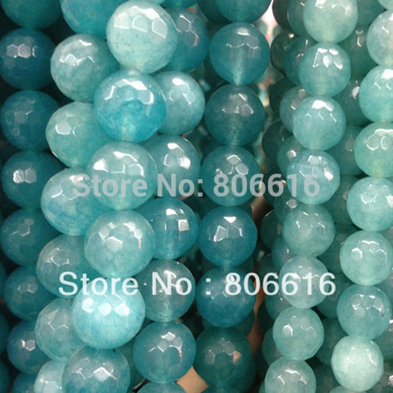 

4-6-8-10MM 2strands/pack 100% Natural Stone Blue Semi-precious Stone Ground Brilliant Loose Bead Strands Jewelry Beads