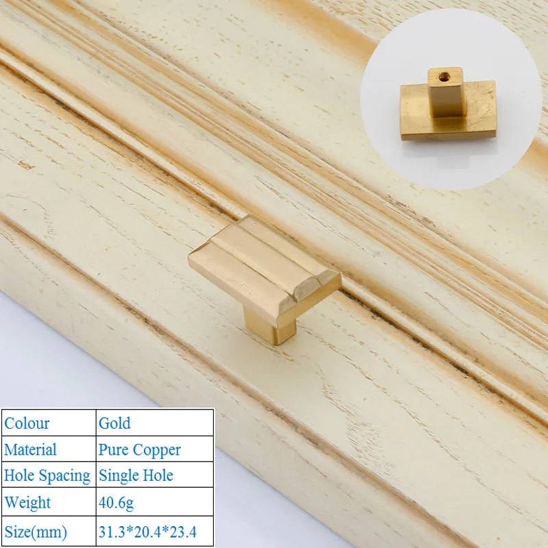 H020-Single Hole Классическая китайская домашняя спальня из чистой меди, ручка шкафа для обуви, плотный шкаф, медная ручка, фурнитура для мебели - Цвет: H020-Single Hole