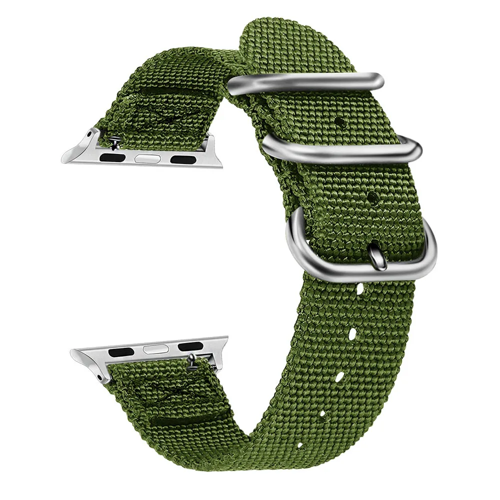 Подлинный нейлоновый ремешок для часов iWatch Apple Watch 5 4 3 2 1 44 мм 40 мм 42 мм 38 мм спортивный ремешок стальной браслет с застежкой